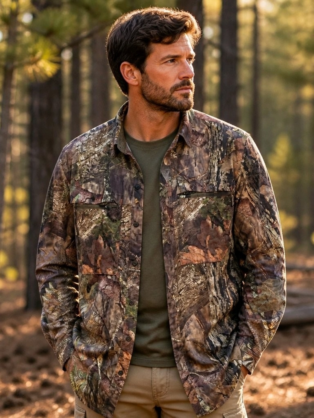 Magellan Lightweight Warm-Weather Outdoors Realtree Camo Jacket #752-#1